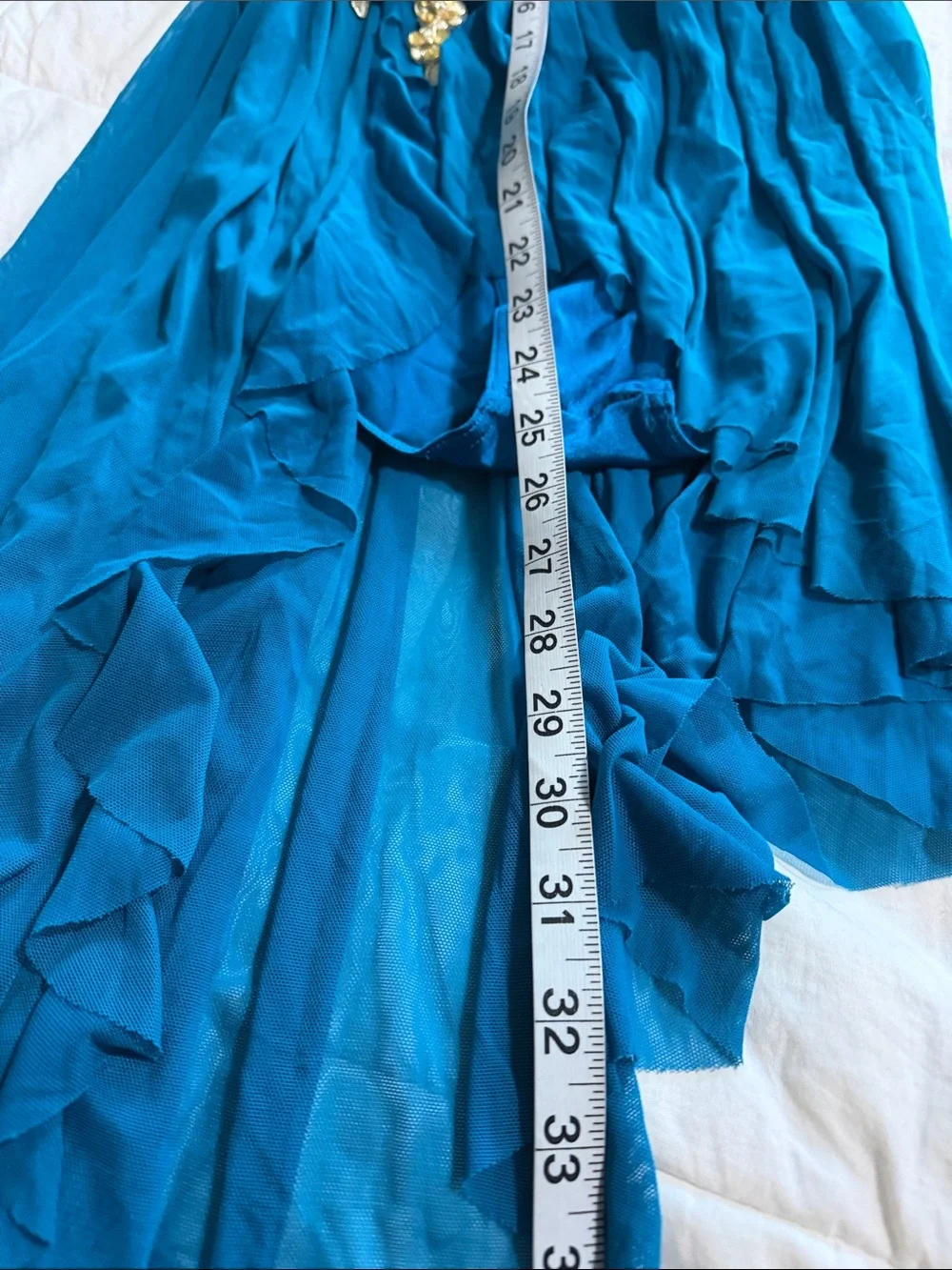 WEISSMAN Dance Costume dress lyrical teal aqua blue 10,000 MILES 13171 SA adult